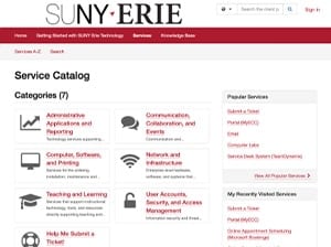 self-service portal suny erie