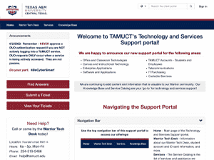 self-service portal texas am